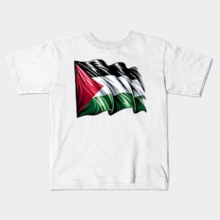 Dynamic Palestinian Flag Kids T-Shirt